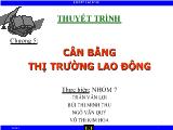 Cân bằng thị trường lao động