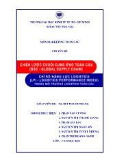 Chiến lược chuỗi cung ứng toàn cầu, chỉ số năng lực Logistics (LPI)