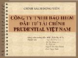 Công ty trách nhiệm hữu hạn bảo hiểm đầu tư tài chính Prudential Việt Nam