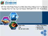 Đề tài Giải pháp nâng cao hiệu quả hoạt động cho vay doanh nghiệp nhỏ và vừa tại chi nhánh Ngân hàng nông nghiệp & Phát triển nông thôn Ninh Bình