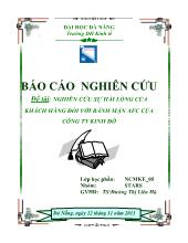 Đề tài Nghiên cứu sự hài lòng của khách hàng đối với bánh mặn AFC của công ty Kinh Đô