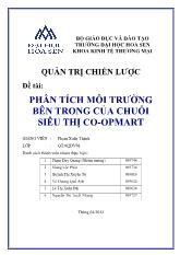 Đề tài Phân tích môi trường bên trong của chuỗi siêu thị CO-Opmart
