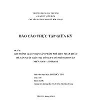 Đề tài Qui trình giao nhận sản phẩm phế liệu nhập khẩu để sản xuất giấy tại công ty cổ phần kho vận miền Nam – Sotrans