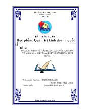 Đề tài Sự khác nhau về văn hoá của người miền bắc và miền nam Việt Nam đối với sản phẩm thời trang