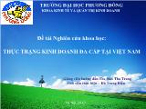 Đề tài Thực trạng kinh doanh đa cấp tại Việt Nam