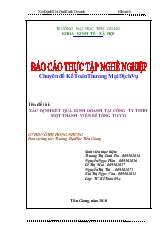 Đề tài Xác định kết quả kinh doanh tại công ty TNHH một thành viên Bêtông Ticco