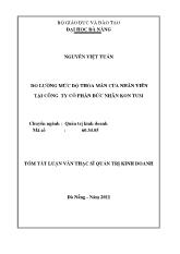 Đo lường mức độ thỏa mãn của nhân viên tại công ty cổ phần Đức Nhân Kon Tum