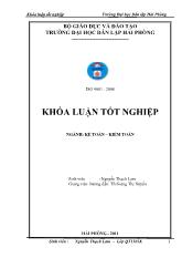 Hoàn thiện công tác kế toán doanh thu, chi phí và xác định kết quả kinh doanh tại công ty cổ phần xây lắp & kinh doanh dịch vụ Hải Phòng
