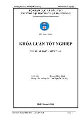 Hoàn thiện tổ chức kế toán tiền lương và các khoản trích theo lương tại công ty cổ phần cân Hải Phòng