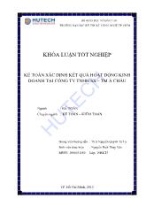 Kế toán xác định kết quả hoạt động kinh doanh tại công ty TNHH sản xuất- thương mại Á Châu