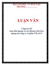 Luận văn Công tác Kế toán tiền lương và các khoản trích theo lương tại công ty cổ phần VILACO