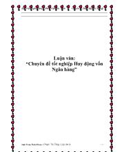 Luận văn Huy động vốn Ngân hàng