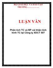 Luận văn Phân tích tài chính và biện pháp cải thiện tình hình tài chính tại Công ty xây dựng công trình 507