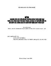 Nghiên cứu các vấn đề môi trường nông thôn Việt Nam theo các vùng sinh thái đặc trưng, dự báo xu thế diễn biến và đề xuất các chính sách và giải pháp kiểm soát thích hợp