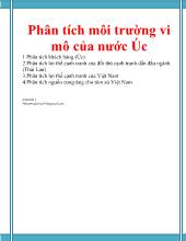 Phân tích môi trường vi mô của nước Úc