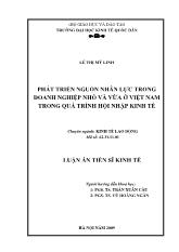 Phát triển nguồn nhân lực trong doanh nghiệp nhỏ và vừa ở Việt Nam trong quá trình hội nhập kinh tế