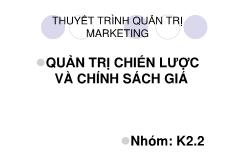 Quản trị chiến lược và chính sách giá