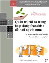 Quản trị rủi ro trong hoạt động Franchise đối với người mua