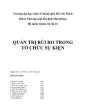 Quản trị rủi ro trong tổ chức sự kiện