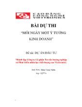 Thành lập Công ty Cổ phần Tư vấn hướng nghiệp và Phát triển nhân lực chất lượng cao Viettronics