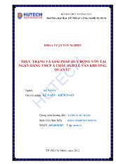 Thực trạng và giải pháp huy động vốn tại ngân hàng thương mại cổ phần Á Châu-Phòng giao dịch Lê Văn Khương, quận 12