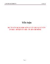 Tiểu luận Dự án xây dựng khu dân cư củ chi tại xã Tân An Hội –huyện Củ Chi –thành phố Hồ Chí Minh