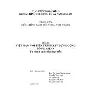 Tiểu luận Môn chính sách đối ngoại Việt Nam II