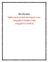 Tiểu luận Nghiên cứu sự ưa thích nước tăng lực có gaz Sting dâu và Number 1 dâu trong giới trẻ ở Thành phố Hồ Chí Minh