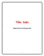 Tiểu luận Quản trị rủi ro trong event