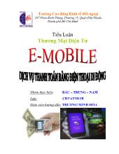 Tiểu luận Thương mại điện tử E-Mobile - Dịch vụ thanh toán bằng điện thoại di động