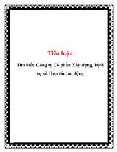 Tiểu luận Tìm hiểu Công ty Cổ phần Xây dựng, Dịch vụ và Hợp tác lao động