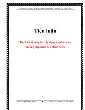 Tiểu luận Tìm hiểu về công tác xây dựng và phát triển thương hiệu bánh xèo Mười Xiềm