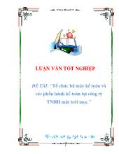 Tổ chức bộ máy kế toán và các phần hành kế toán tại công ty trách nhiệm hữu hạn mặt trời mọc