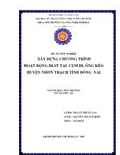 Xây dựng chương trình hoạt động Du lịch sinh thái tại cụm du lịch Ông Kèo huyện Nhơn Trạch tỉnh Đồng Nai