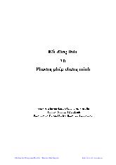Bất đẳng thức và Phương pháp chứng minh