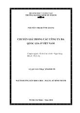 Chuyển giá trong các công ty đa quốc gia ở Việt Nam