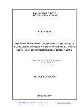 Đặc điểm lây nhiễm ở người nhiễm HIV/AIDS và sự quan tâm chăm sóc hỗ trợ, điều trị của cộng đồng tại phòng khám ngoại trú bệnh viện đa khoa tỉnh Bắc Giang