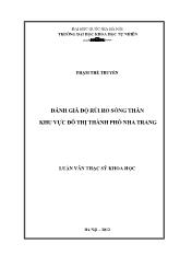 Đánh giá độ rủi ro sóng thần khu vực đô thị thành phố Nha Trang
