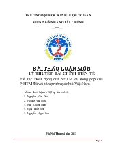 Đề tài Hoạt động của Ngân hàng thương mại và đóng góp của Ngân hàng thương mại đối với tăng trưởng kinh tế Việt Nam