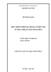 Điều khiển nhiệt độ trong lò điện trở sử dụng thuật toán mờ nơron