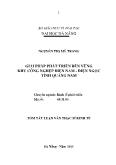 Giải pháp phát triển bền vững khu công nghệp Điện Nam - Điện Ngọc tỉnh Quảng Nam