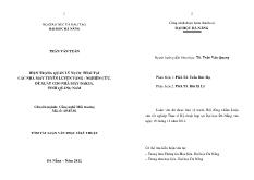 Hiện trạng quản lý nước thải tại các nhà máy tuyển luyện vàng - Nghiên cứu, đề xuất cho nhà máy ĐakSa, tỉnh Quảng Nam