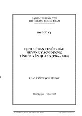 Lịch sử ban tuyên giáo huyện ủy Sơn Dương tỉnh Tuyên Quang (1946 – 2006)
