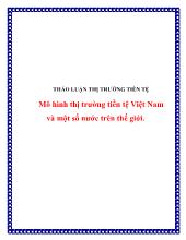 Mô hình thị trường tiền tệ Việt Nam và một số nước trên thế giới