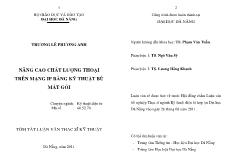 Nâng cao chất lượng thoại trên mạng IP bằng kỹ thuật bù mất gói