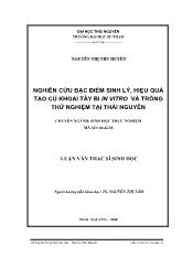 Nghiên cứu đặc điểm sinh lý, hiệu quả tạo củ khoai tây bi IN VITRO và trồng thử nghiệm tại Thái Nguyên