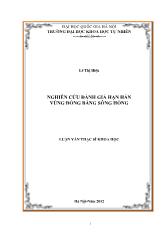 Nghiên cứu đánh giá hạn hán vùng đồng bằng Sông Hồng