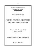 Nghiên cứu tính chất nhiệt của ống nhiệt mao dẫn