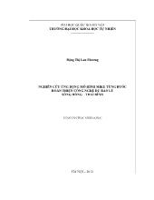 Nghiên cứu ứng dụng mô hình Mike từng bước hoàn thiện công nghệ dự báo lũ Sông Hồng –thái Bình