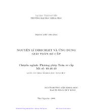 Nguyên lí Dirichlet và ứng dụng giải toán sơ cấp
